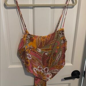 Colorful Paisley Print Camisole Top